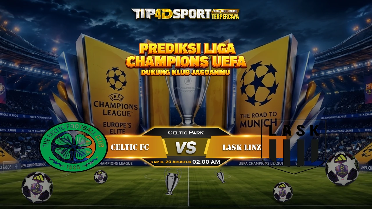 Pertandingan play-off Liga Champions UEFA antara Celtic FC dan LASK Linz