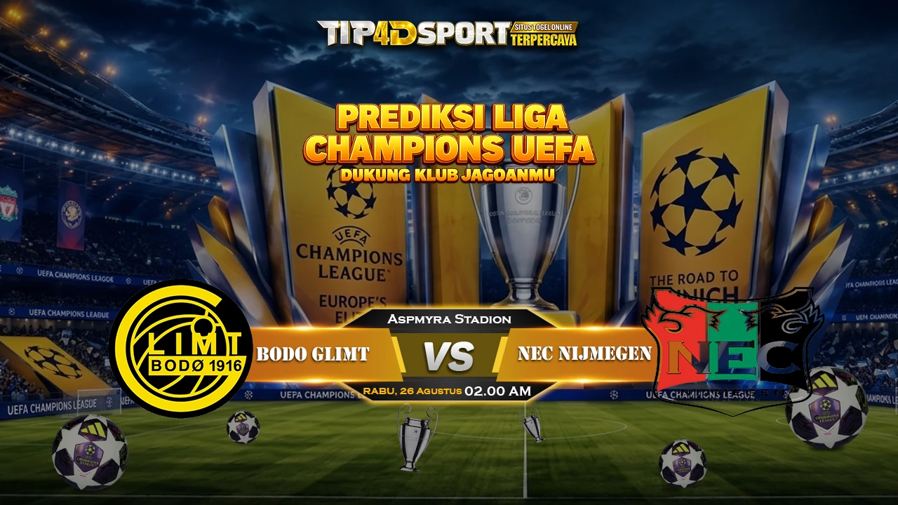 Pertandingan leg kedua play-off Liga Champions UEFA antara FK Bodø/Glimt dan NEC Nijmegen