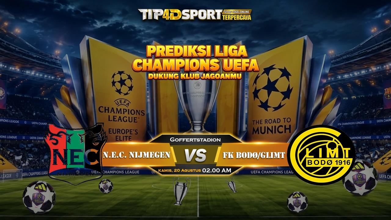 Jadwal pertandingan NEC Nijmegen vs FK Bodø/Glimt di babak play-off kualifikasi UEFA Champions League 2026
